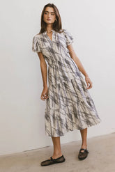 Mikaela Abstract Midi Dress - FINAL SALE