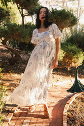 Kendry Floral Maxi Dress in Blue - FINAL SALE