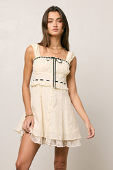 Teddie Embroidered Mini Dress - FINAL SALE