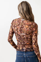 Amari Floral Mesh Top - FINAL SALE
