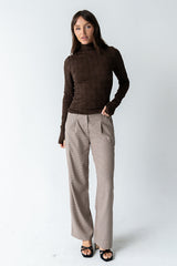 Benny Textured Top in Brown - FINAL SALE
