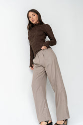 Benny Textured Top in Brown - FINAL SALE