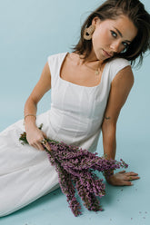 Colin Midi Dress in Cream - FINAL SALE