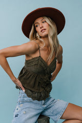 Fern Tank Top in Olive - FINAL SALE