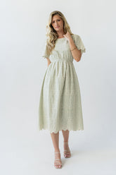 Scotty Embroidered Midi Dress - FINAL SALE