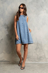 Elyse Sleeveless Denim Mini Dress - FINAL SALE