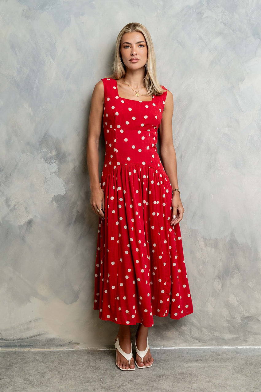 Dacey Polka Dot Midi Dress - FINAL SALE