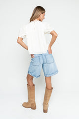 Farah Striped Denim Shorts - FINAL SALE