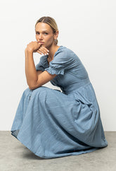 Demi Maxi Dress in Slate Blue - FINAL SALE