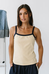 Rylan Contrast Tank Top in Yellow - FINAL SALE