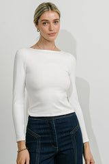 Theresa Top in White - FINAL SALE