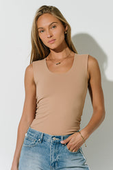 Sayla Tank Top in Tan