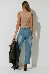 Sayla Tank Top in Tan