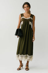 Angelina Midi Dress in Green