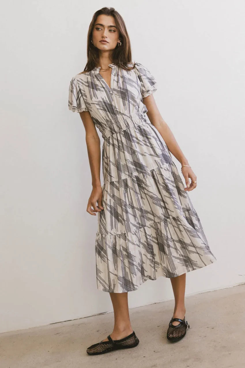 Mikaela Abstract Midi Dress - FINAL SALE