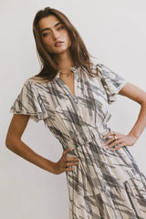 Mikaela Abstract Midi Dress - FINAL SALE