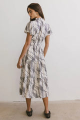 Mikaela Abstract Midi Dress - FINAL SALE