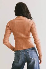 Azizi Ribbed Top in Clay - FINAL SALE
