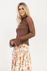 Mars Lace Top in Plum - FINAL SALE