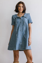Camryn Collared Baby Doll Dress in Medium Wash - FINAL SALE